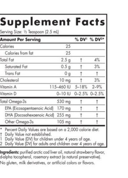 Children's DHA 530 mg 4 fl oz 119 ml Strawberry Nordic Naturals (256719704)
