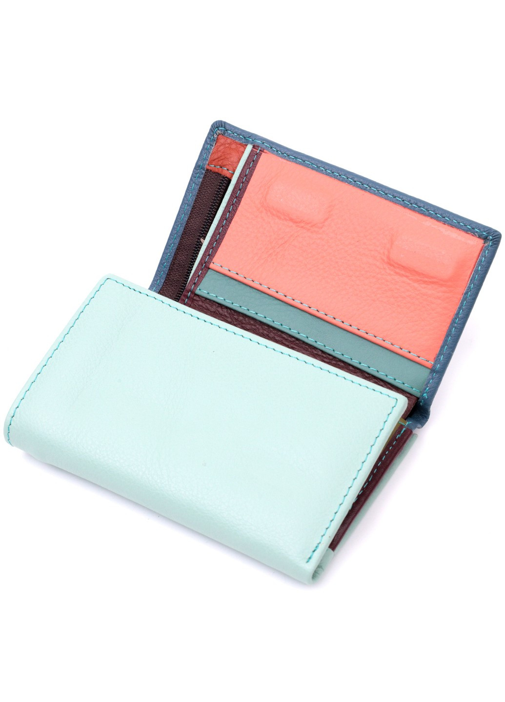Сучасний жіночий гаманець з якісної натуральної шкіри 19459 Різнокольоровий st leather (278001120)