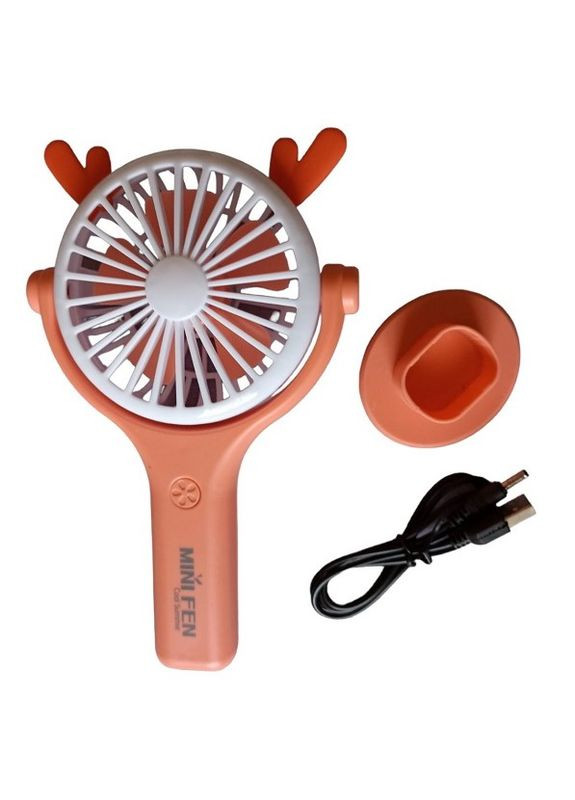 Вентилятор ручной аккумуляторный Mini Fan CS092-3 USB Оранжевый No Brand (260264661)