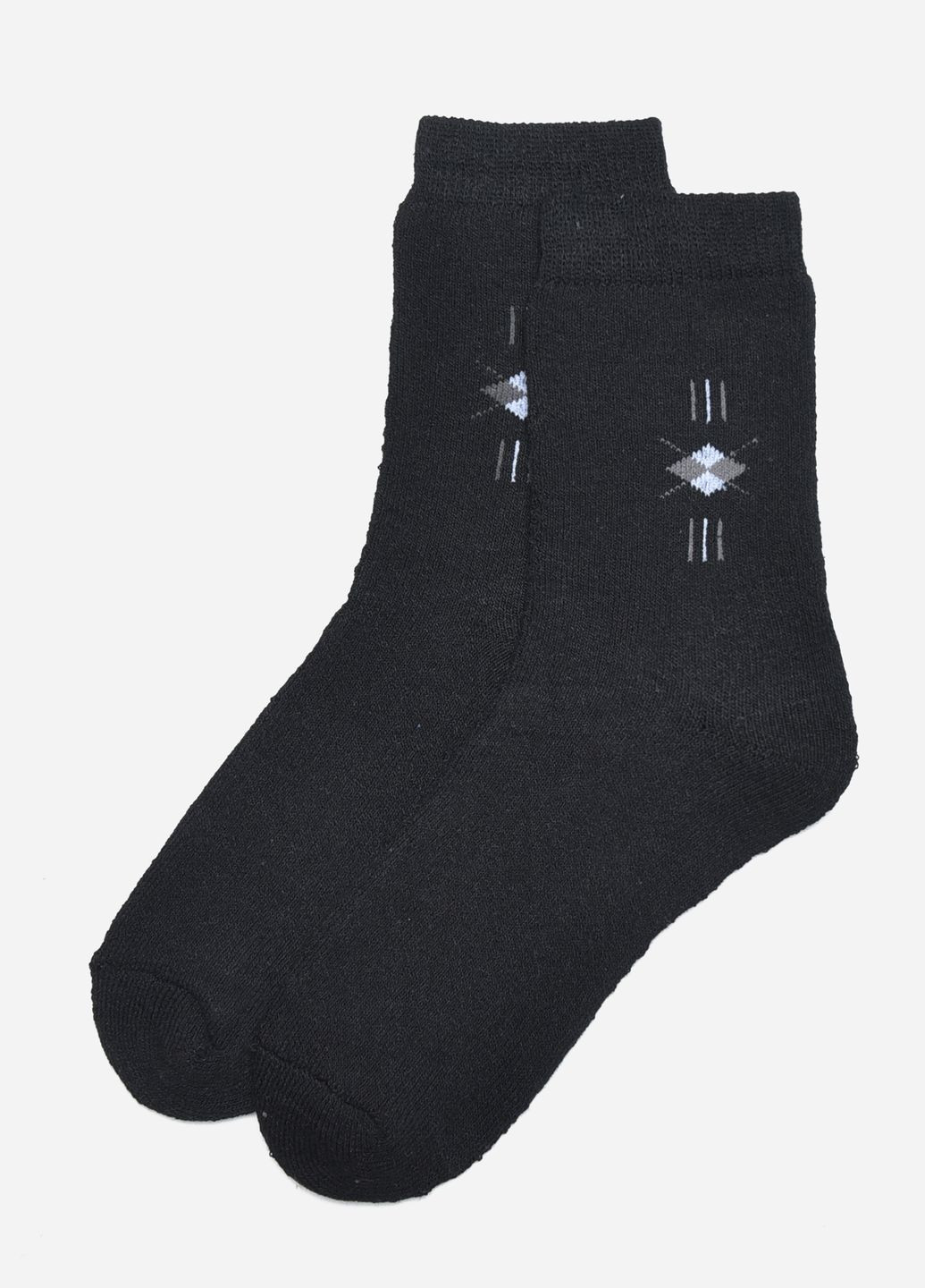 Шкарпетки чоловічі махрові чорного кольору розмір 40-45 Let's Shop (275928664)