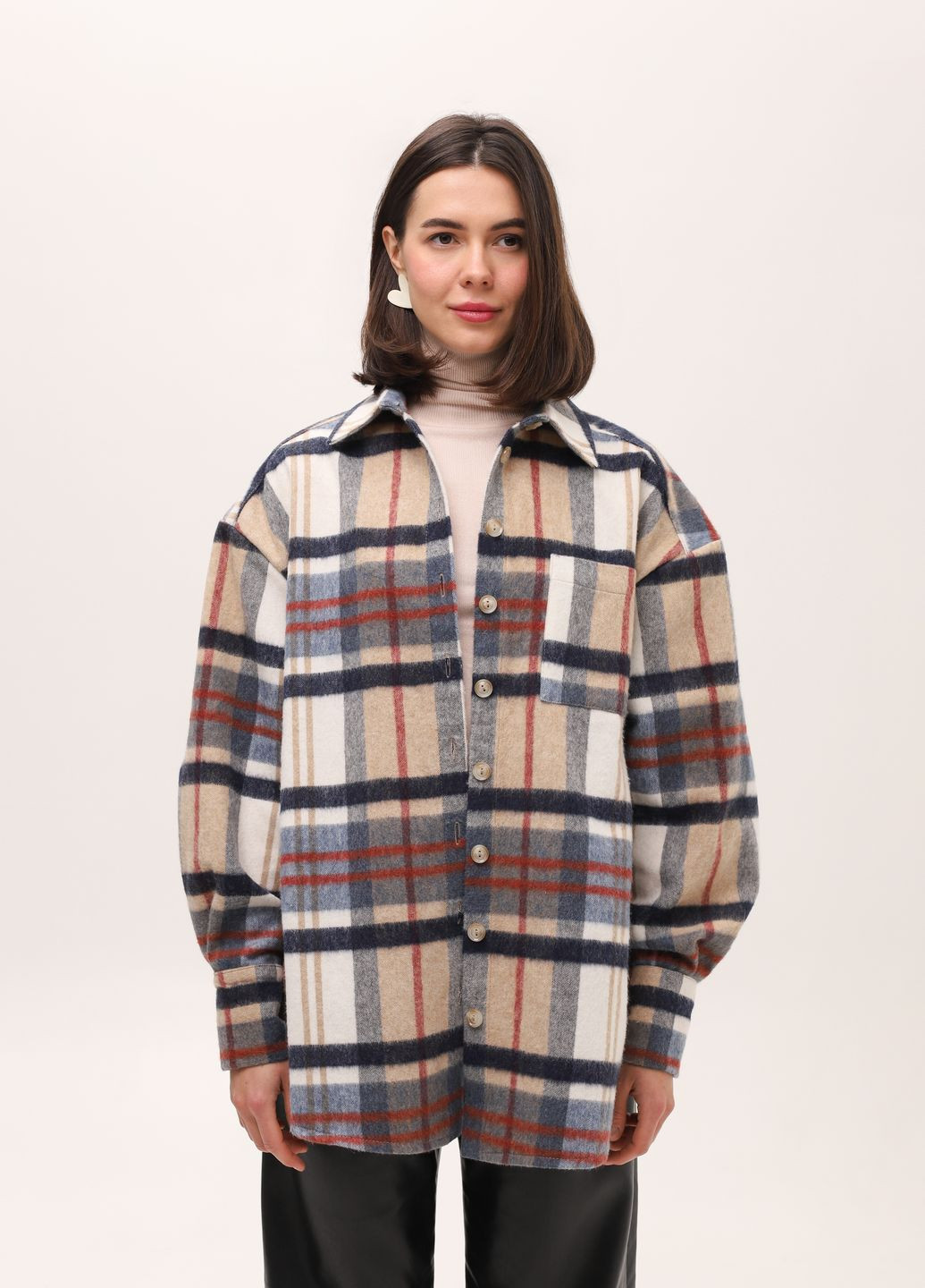 Тепла вовняна сорочка оверсайз SOROCHKA atelier (277369711)