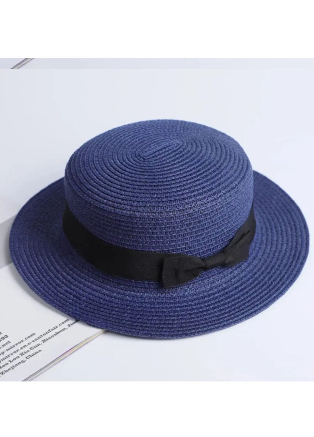 Взрослая шляпка соломенная Синий No Brand (260134815)