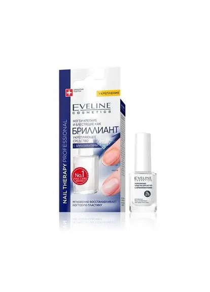 Средство для укрепления ногтей с бриллиантовой пылью Cosmetics Nail Therapy Professional 12 мл Eveline (258701087)