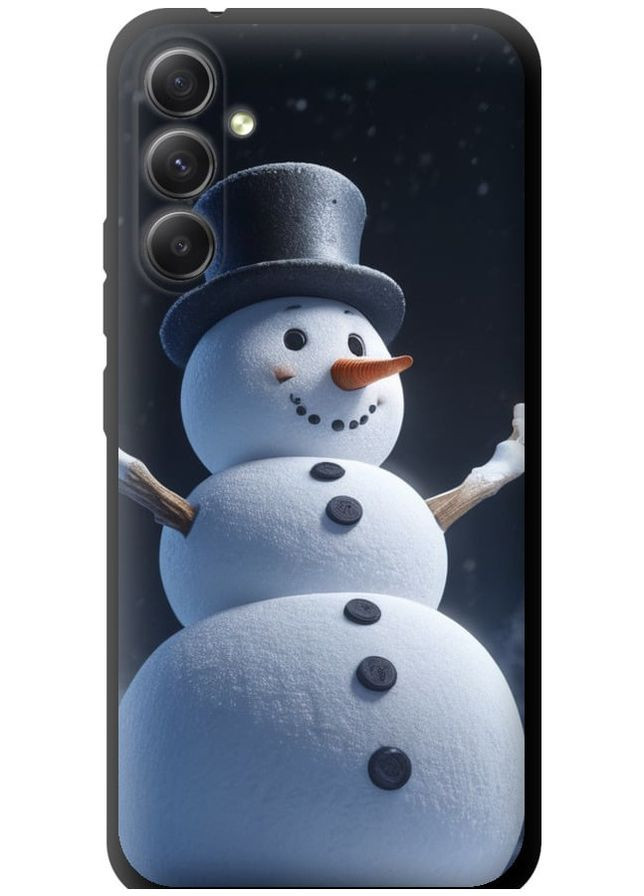 TPU черный чехол 'Снеговик' для Endorphone Samsung Galaxy A34 A346E (275650128)