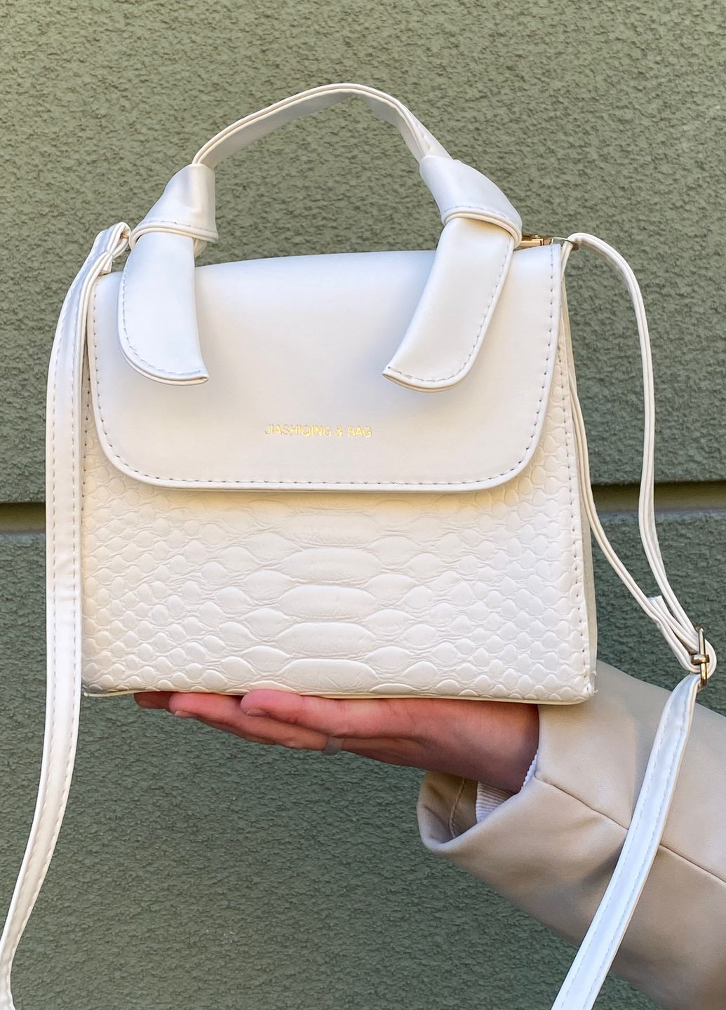 Женская сумка кросс-боди белая молочная No Brand (270936070)