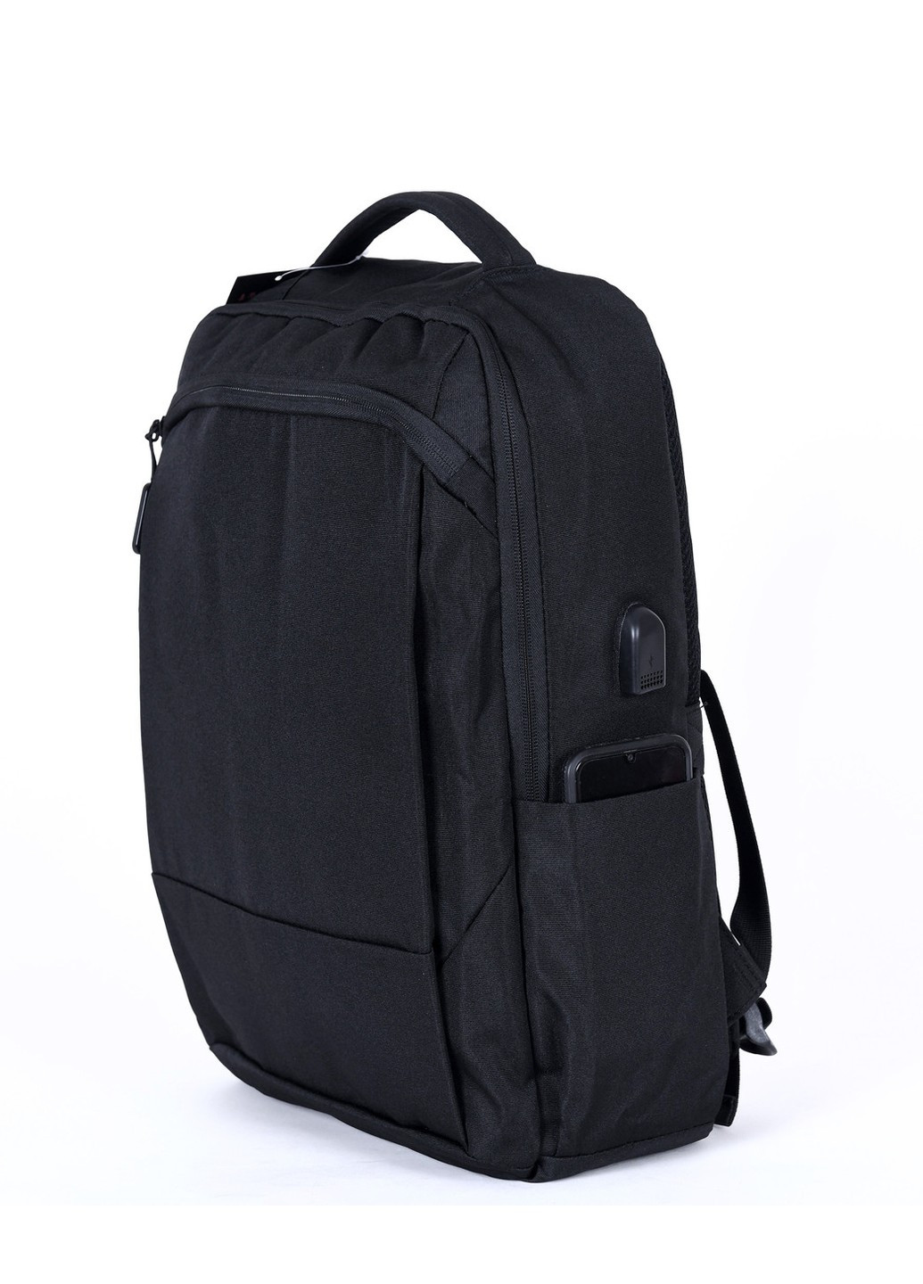 Невеликий універсальний чоловічий рюкзак чорного кольору з потайною кишенею з відділенням під ноутбук із USB входом No Brand (258653588)