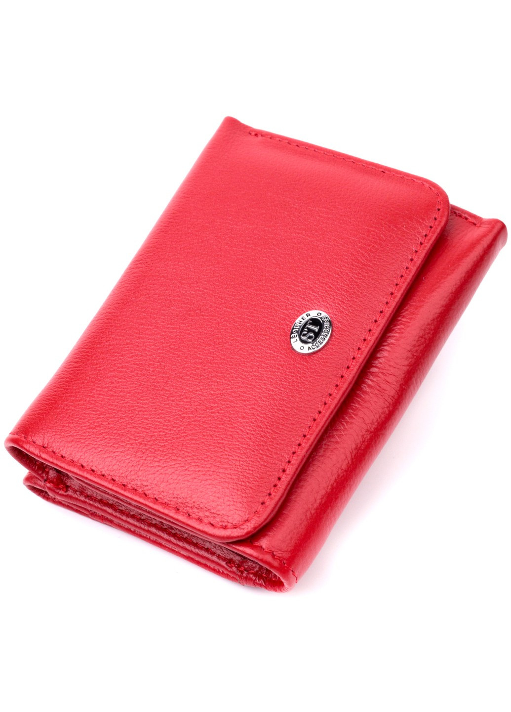 Горизонтальний гаманець для жінок із натуральної шкіри 19478 Червоний st leather (278001059)