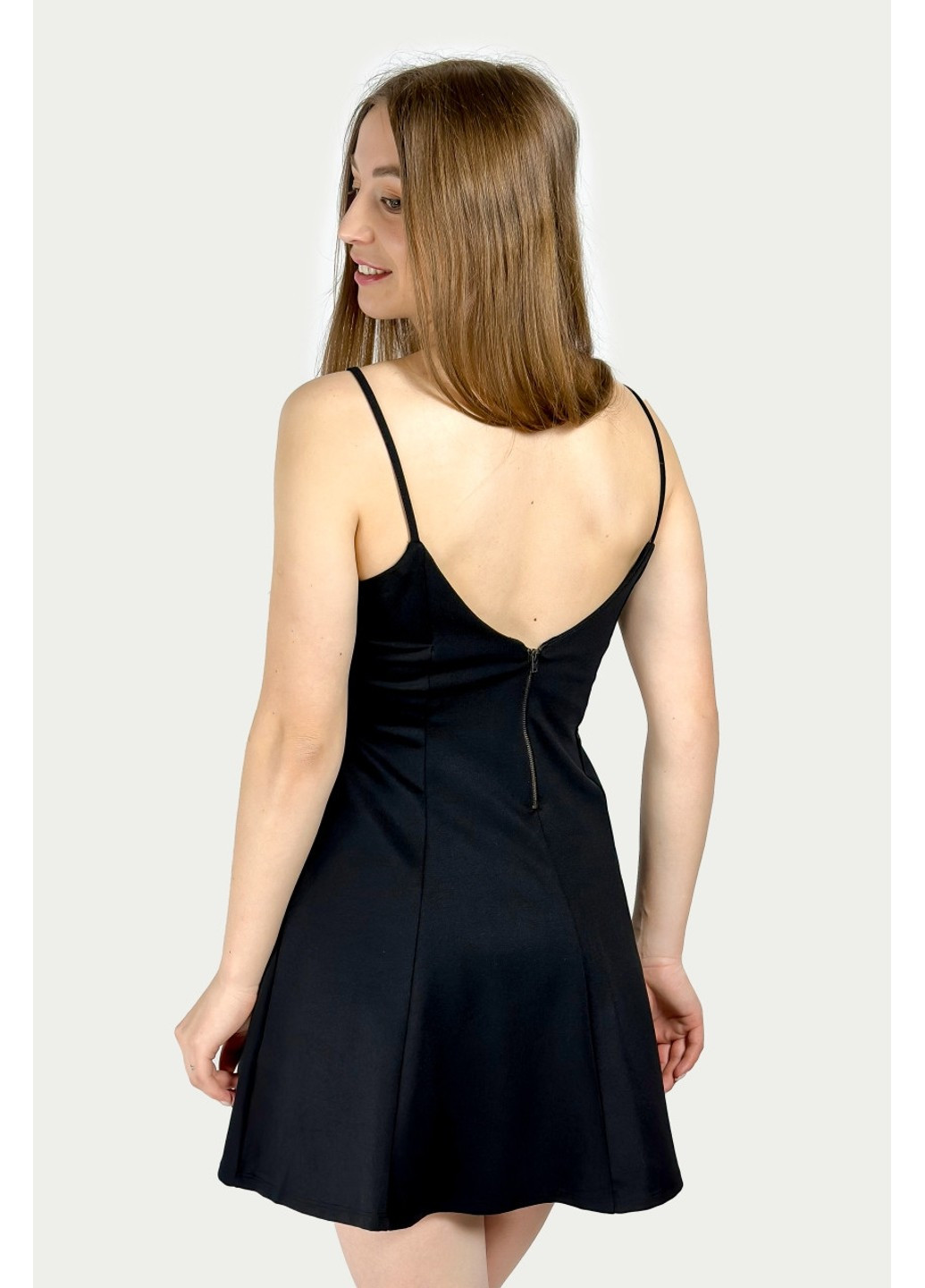 Черное коктейльное платье 1165/152/800 с пышной юбкой Zara однотонное