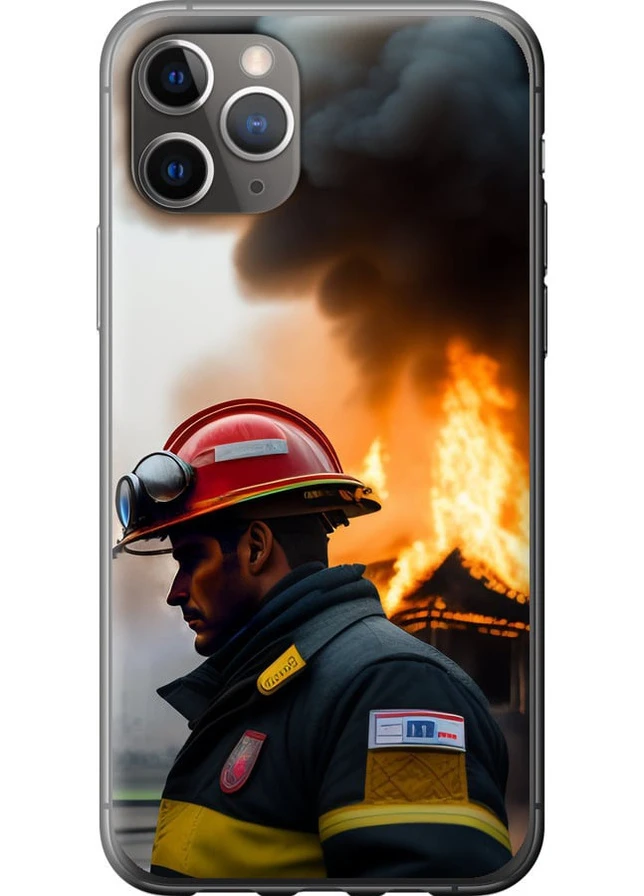 2D пластиковый чехол 'Пожарник' для Endorphone Apple iPhone 11 Pro Max (258213641)