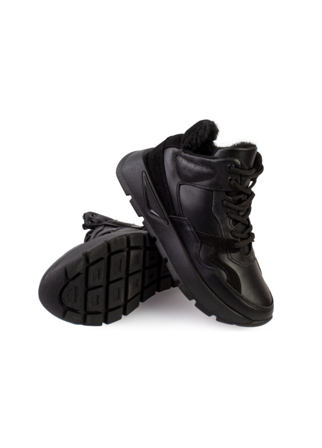 Черные зимние кроссовки женские бренда 8501220_(1) ModaMilano