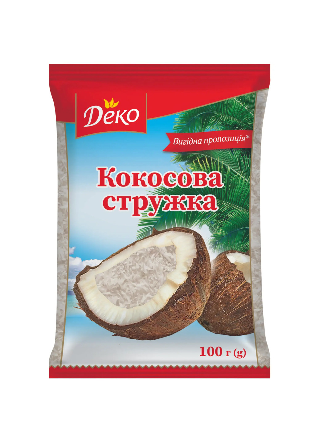Кокосова стружка біла 100 г Деко (269341341)