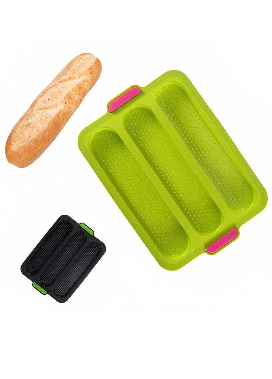 Форма для хліба та міні-багетів силіконова 35х24х2 см A-Plus (259569323)