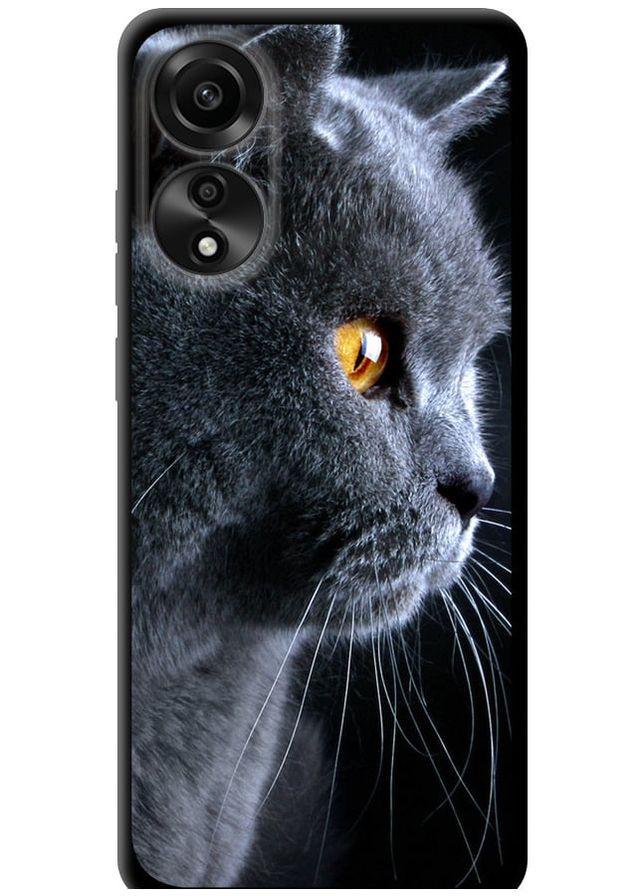 TPU чорний чохол 'Гарний кіт' для Endorphone Oppo A78 4G (267148217)