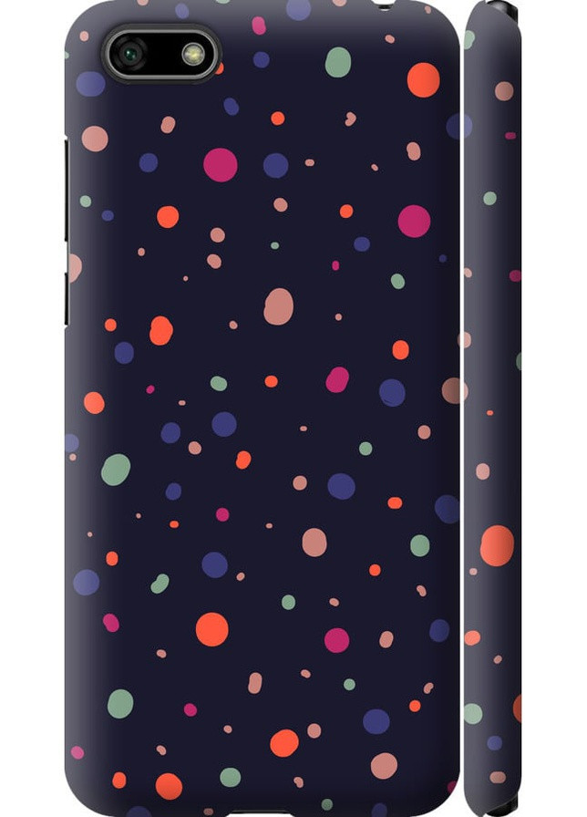 3D пластиковий матовий чохол 'Горошок v2' для Endorphone Huawei Y5 2018 (258094741)
