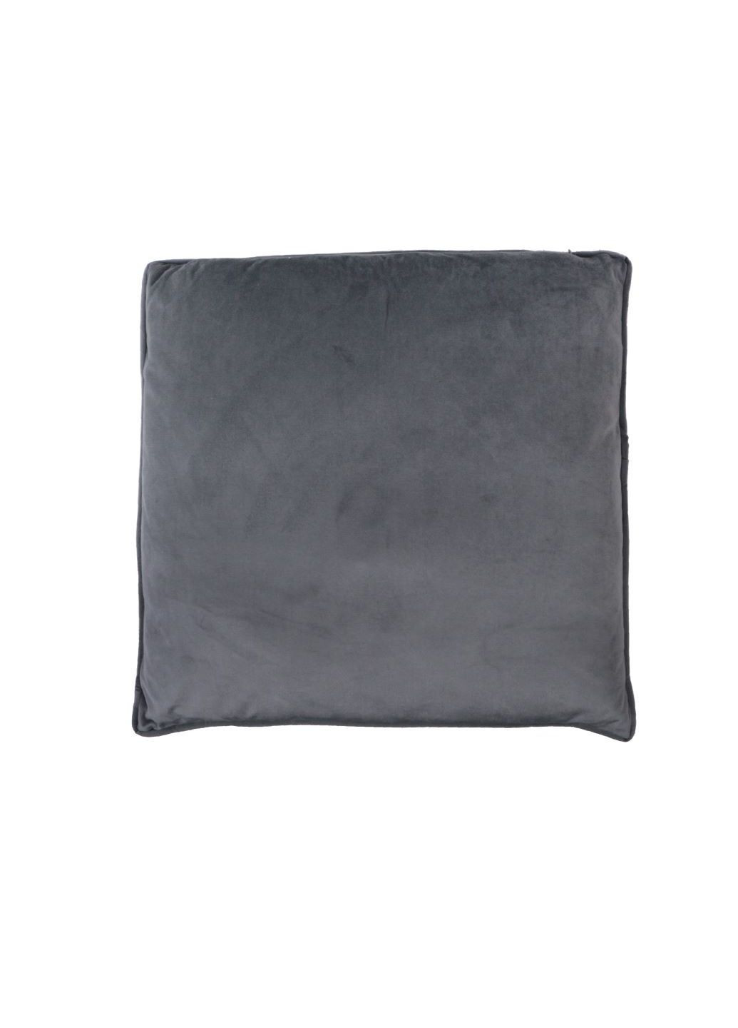 Мягкая декоративная подушка в полоску 50х50 см серая Lidl (276254511)