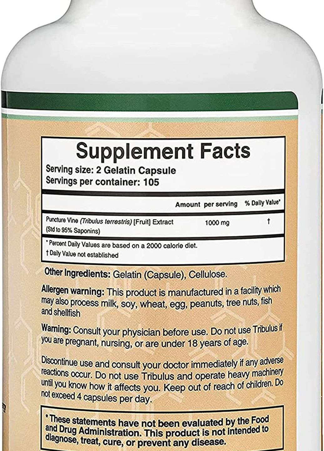 Трибулус террестріс Double Wood Tribulus Terrestris 1000 mg (95% Saponins), 210 capsules Double Wood Supplements (275657583)
