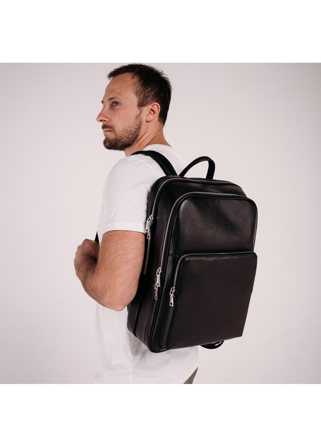Мужской кожаный рюкзак для ноутбука на два отдела NM11-184A Tiding Bag (277963188)