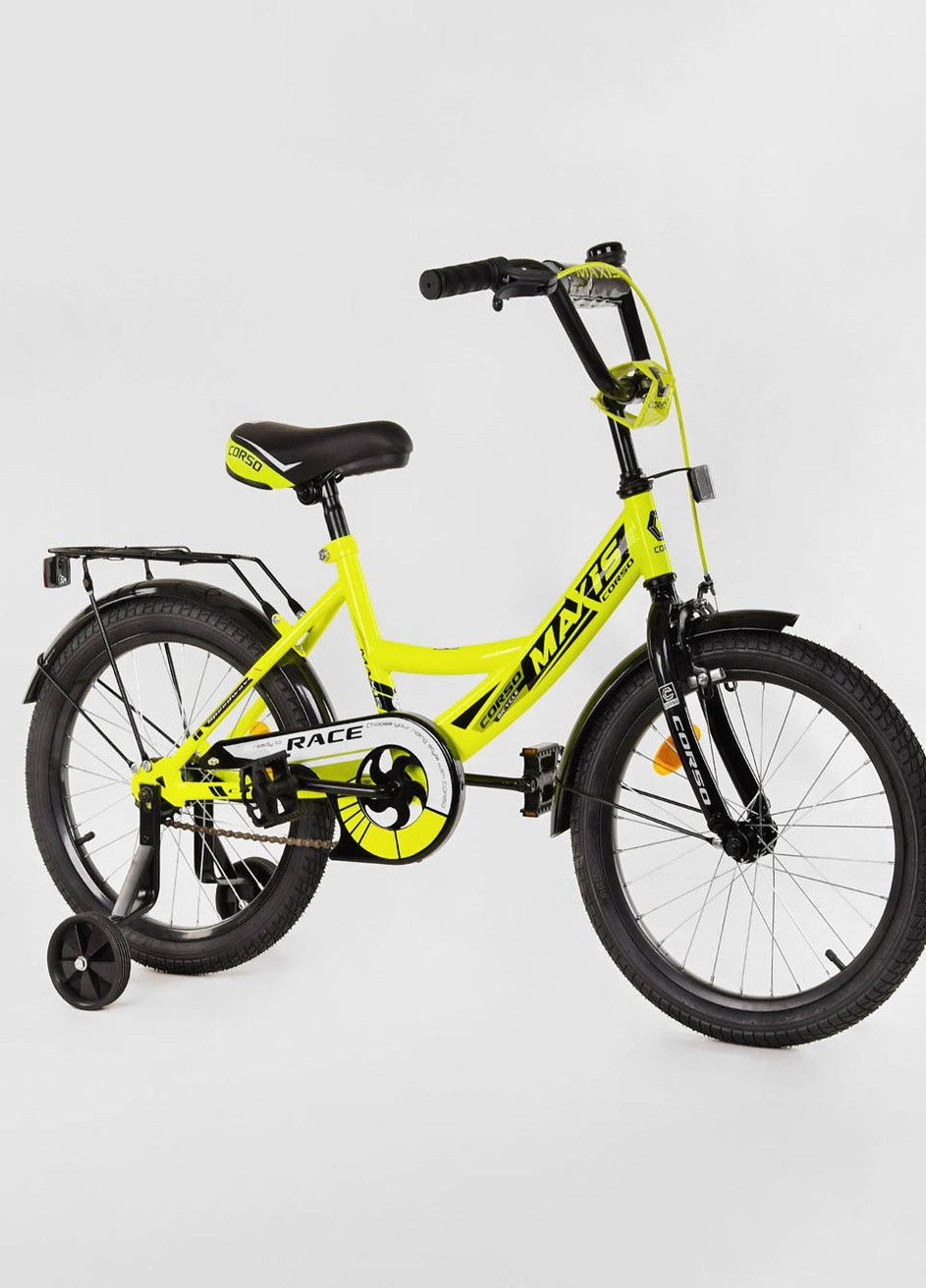 Детский двухколесный велосипед 18" дюймов цвет желтый ЦБ-00213415 Corso (259423041)