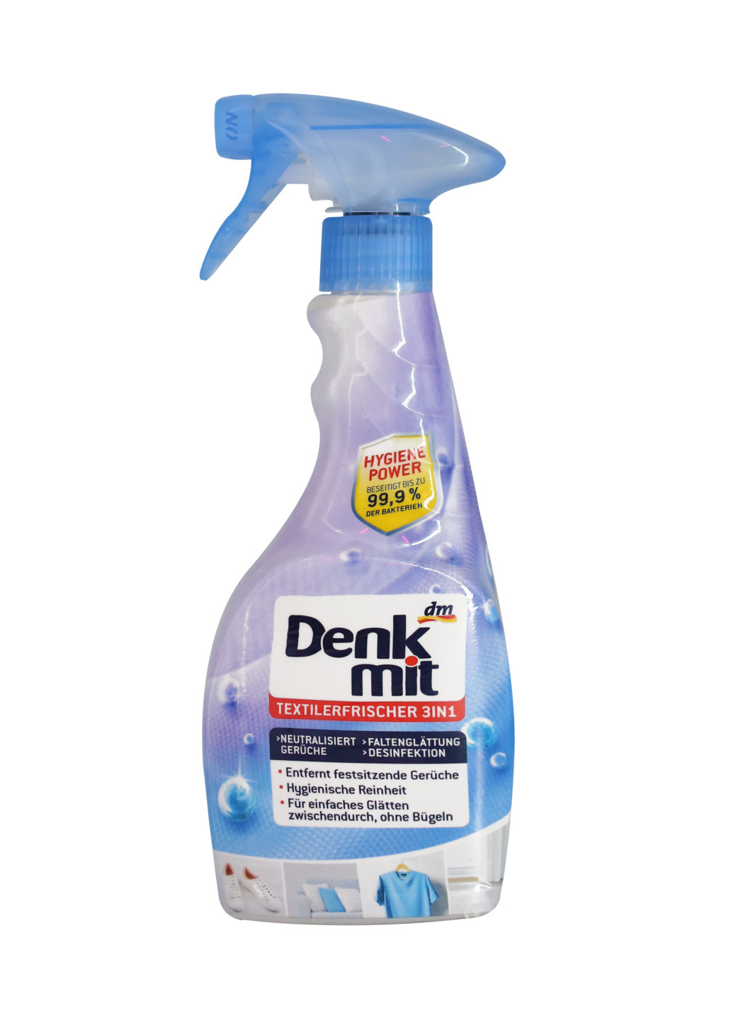 Освежитель для текстиля 3в1 Wrinkle smooth 500 г Denkmit (257519135)