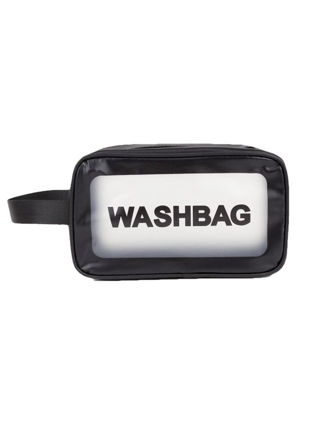 Женская косметичка WASHBAG органайзер с одной ручкой средняя черная No Brand (266897487)