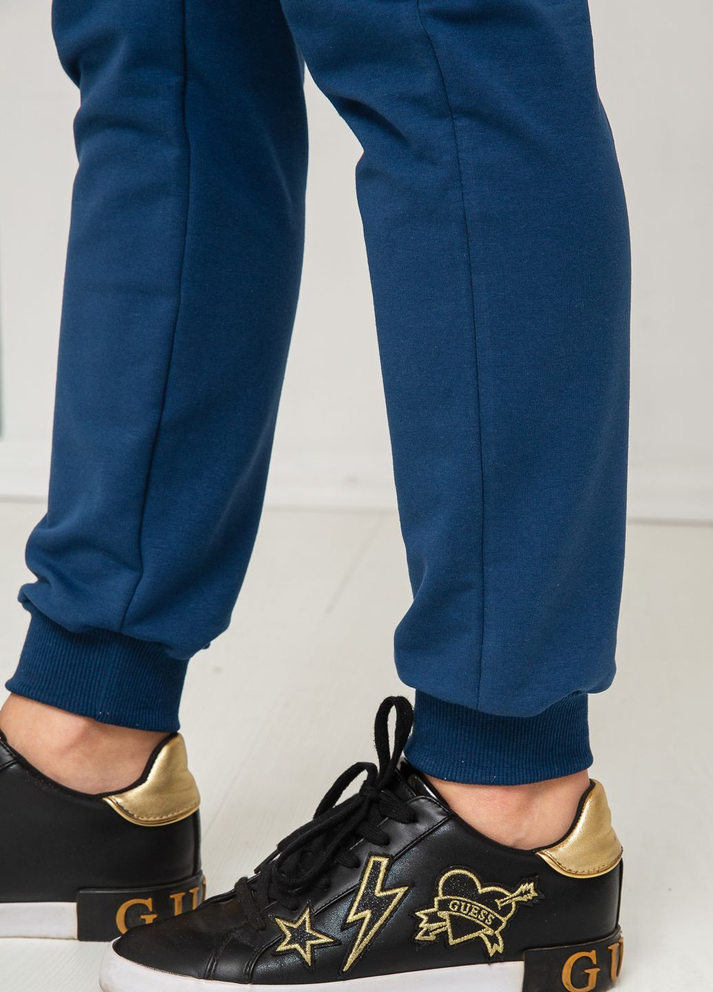 Синие спортивные, повседневный, кэжуал демисезонные джоггеры брюки Матуся