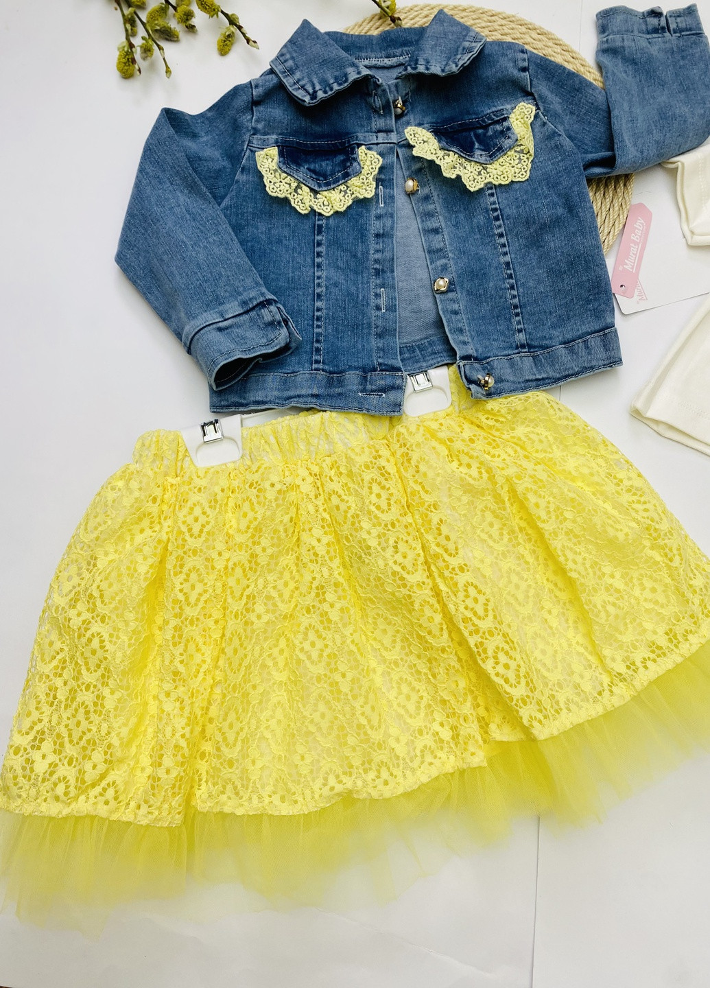 Светло-желтая вечерний юбка Murat baby