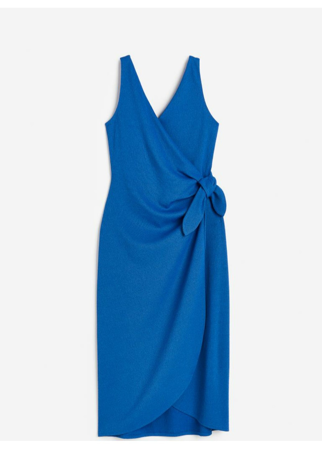 Синее праздничный женское платье на запах (55642) 34 синее H&M