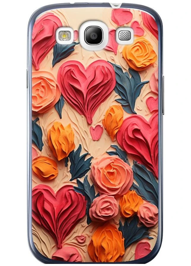 2D пластиковый чехол 'Сердечки 3' для Endorphone Samsung Galaxy S3 i9300 (267235363)