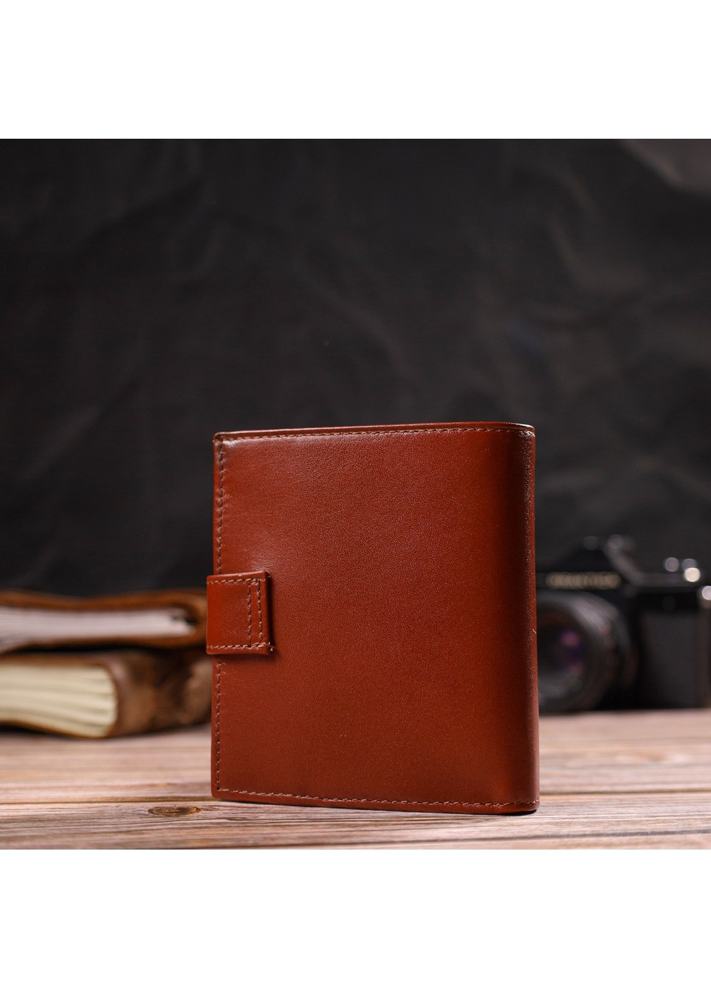 Відмінний чоловічий гаманець з натуральної гладкої шкіри 21743 Коричневий Canpellini (259815797)