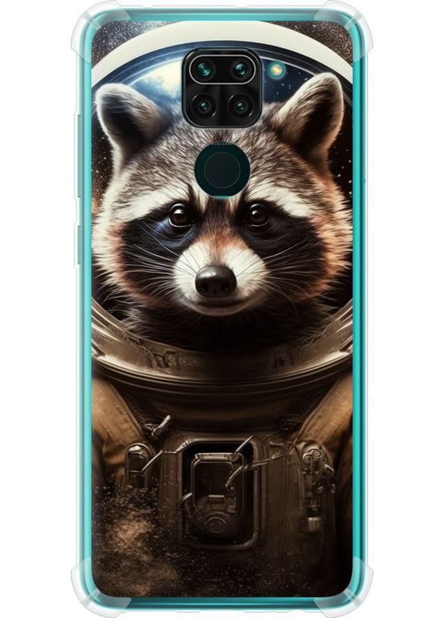 Силикон с усиленными углами чехол 'Raccoon austronaut' для Endorphone Xiaomi Redmi Note 9 (276313036)