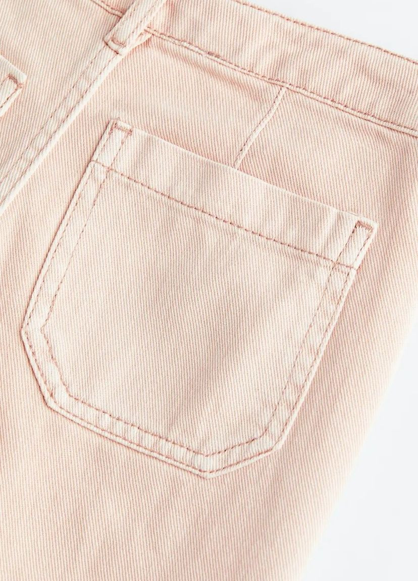 Пудровые демисезонные штаны джинсы для девочки 9326 140 см пудровый 70190 H&M