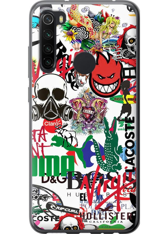 Силиконовый чехол 'Many different logos' для Endorphone Xiaomi Redmi Note 8 (257878550)