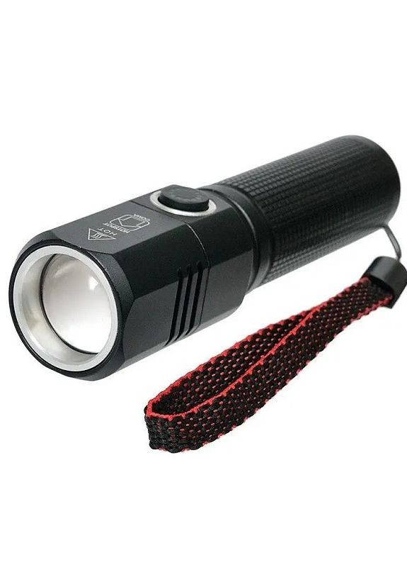 Фонарик тактический Rablex RB262-300000W светодиодный аккумуляторный, zoom Черный No Brand (277169000)