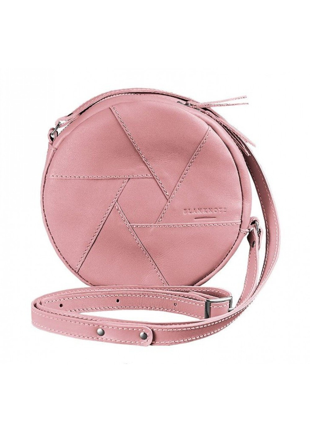 Жіноча шкіряна кругла сумка Бон-Бон рожева BN-BAG-11-PINK-PEACH BlankNote (264478334)