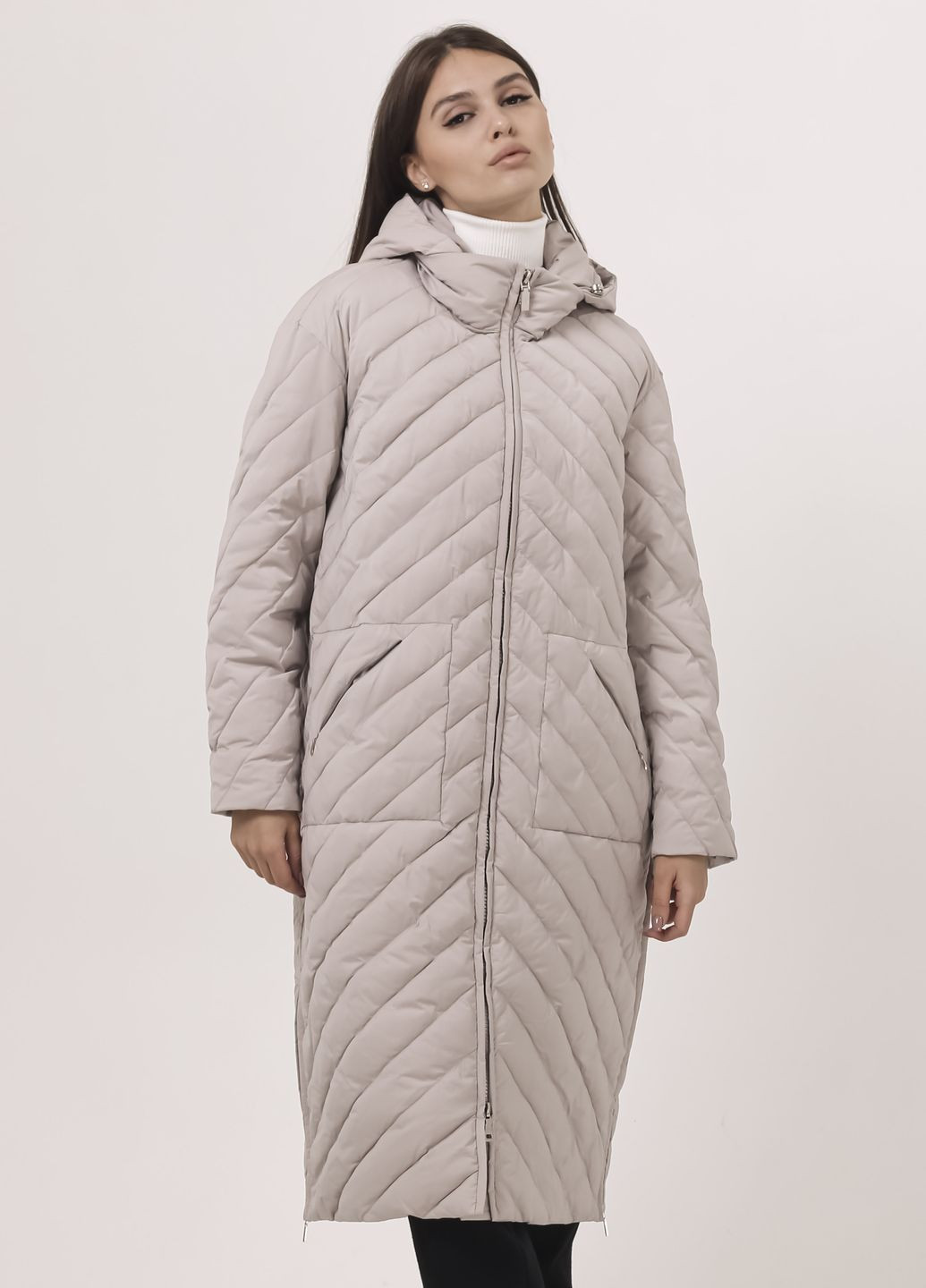 Сіре Пальто зимове сіре Batterflei