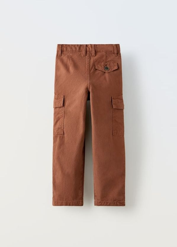 Оранжевые повседневный демисезонные брюки карго Zara