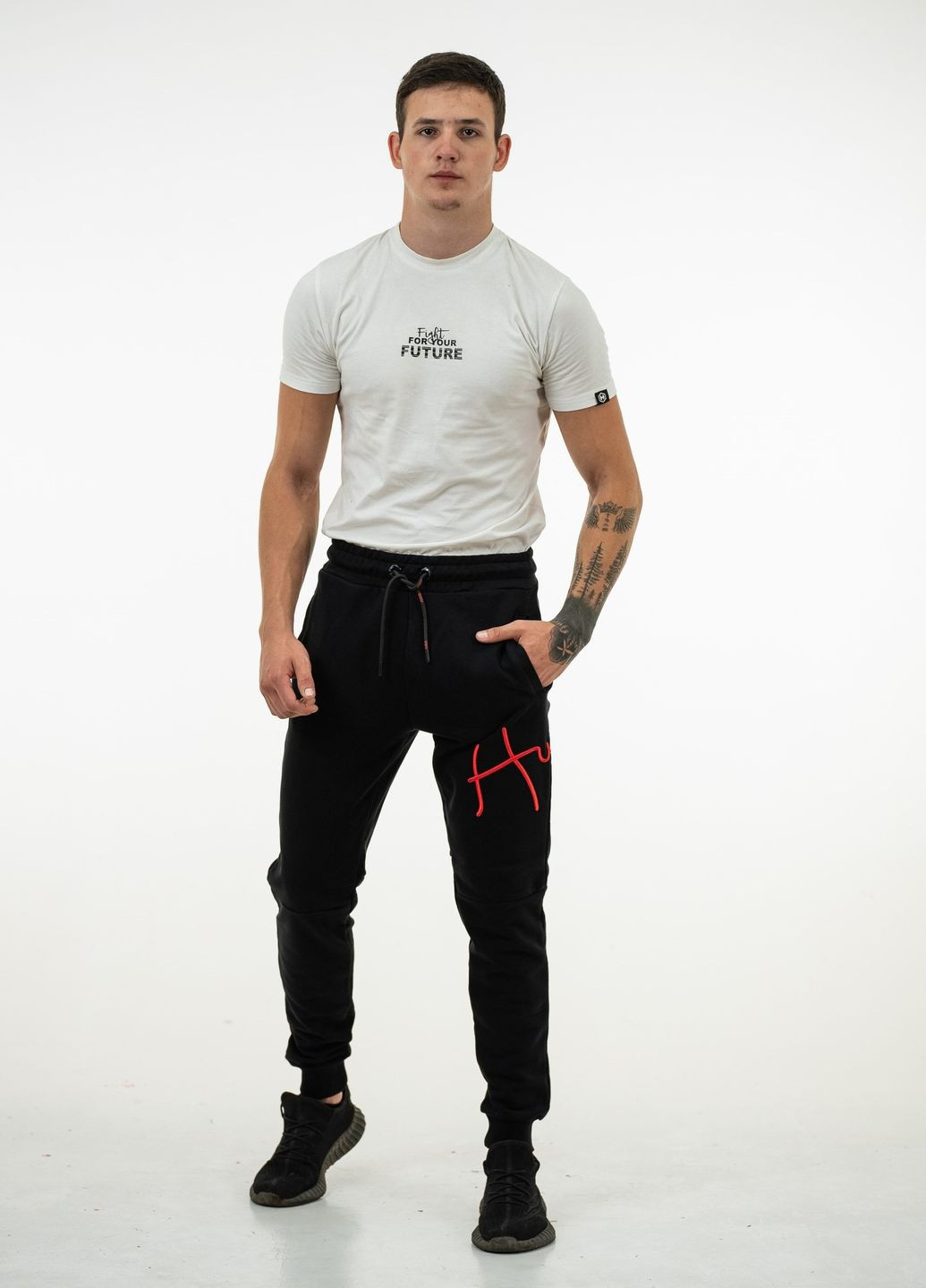 Черные кэжуал демисезонные брюки Hugo Boss