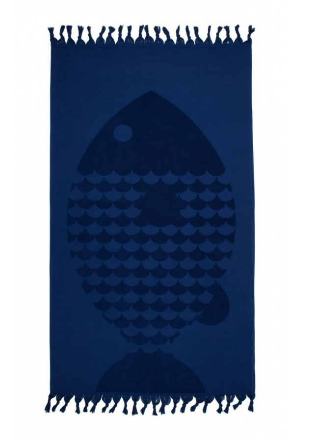 Barine полотенце - fish lacivert синий 50*90 орнамент синий производство - Турция