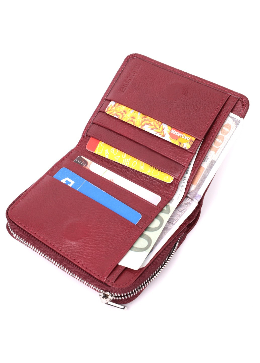 Жіночий гаманець середнього розміру з натуральної шкіри 22551 Бордовий st leather (277980524)