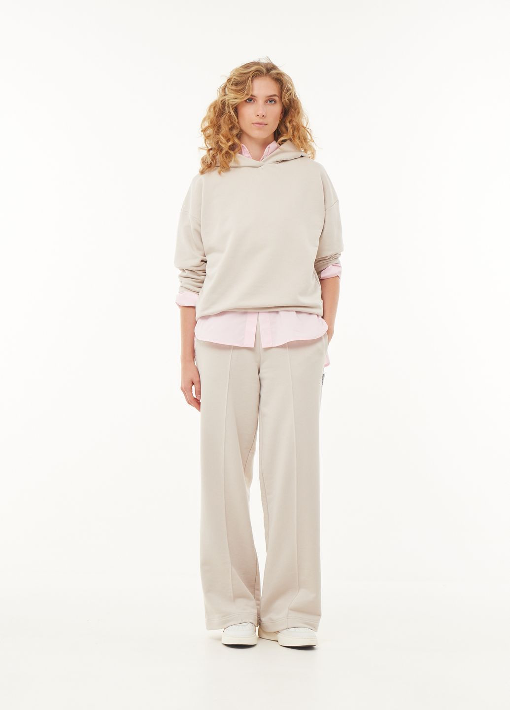 Комплект трехнитка худи с капюшоном и прямые брюки таш MORANDI (264749298)