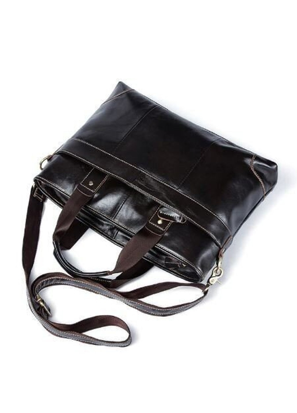 Чоловіча шкіряна темно- сумка 14890 Темно-коричневий Vintage (263279434)