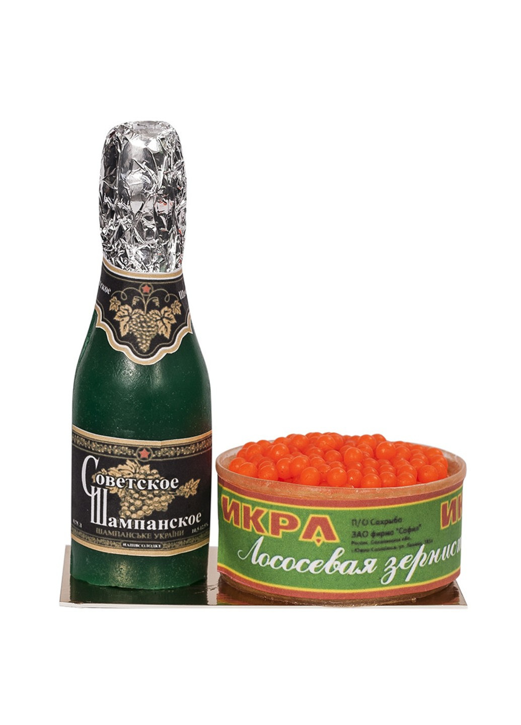 Набір мила ручної роботи Шампанське з ікрою в пакеті 160г Bila Lileya (267148788)