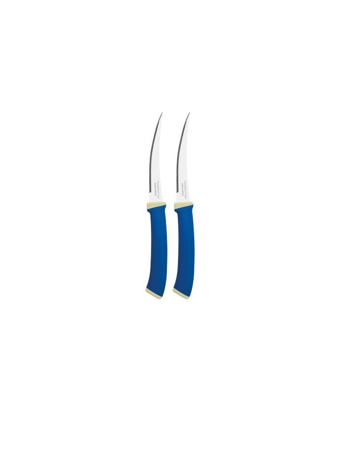 Набір ножів Felice Blue Tomato 102 мм 2 шт Tramontina синіти,