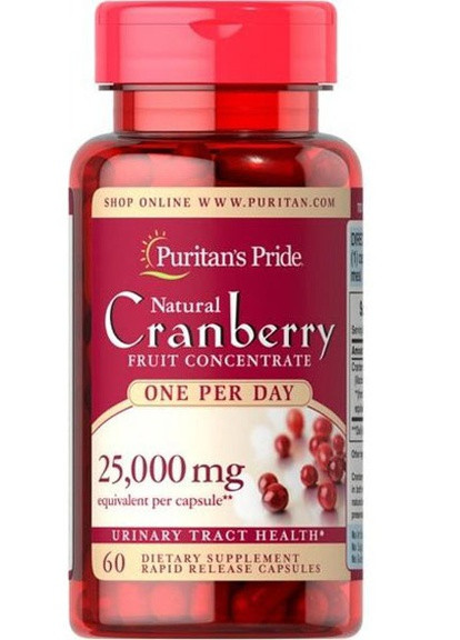 Puritan's Pride Cranberry Friut Concentrate 25000 mg One per Day 60 Caps Puritans Pride (258499313)