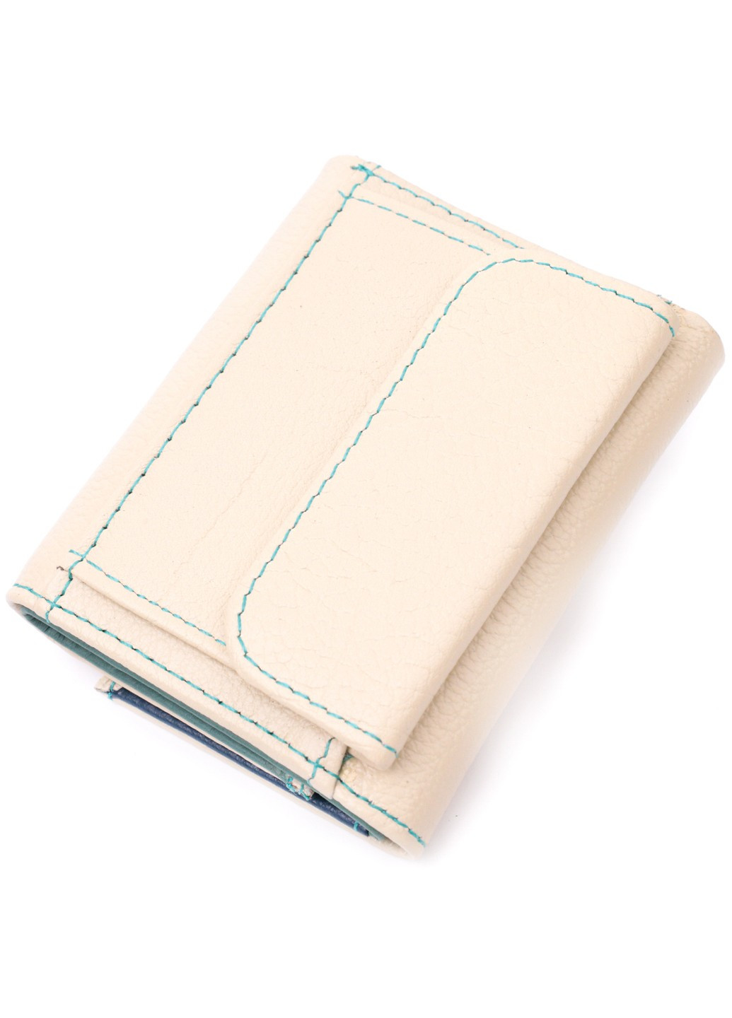Стильний невеликий гаманець для модниць з натуральної шкіри 19506 Білий st leather (277980585)