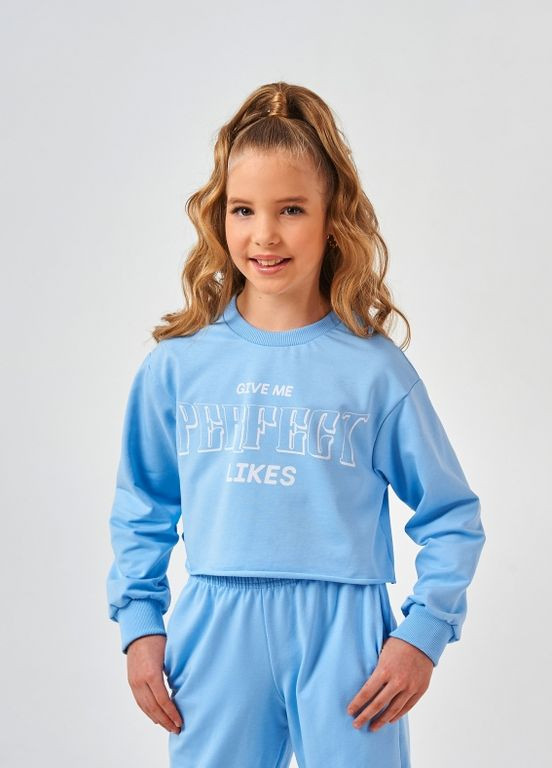 Smil детский свитшот | 95% хлопок | демисезон | 122, 128, 134, 140 | модный и стильный голубой голубой