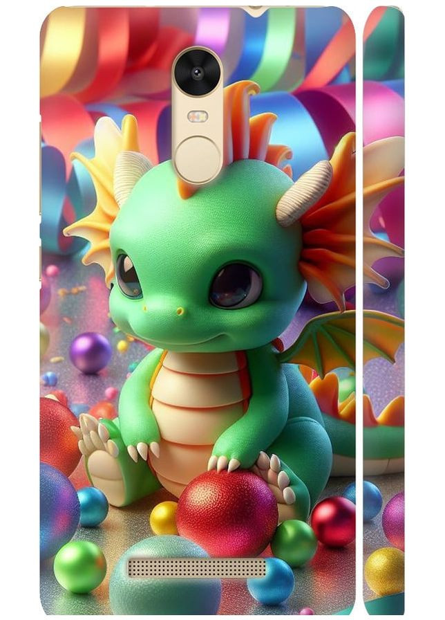 3D пластиковый глянцевый чехол 'Веселый дракончик' для Endorphone Xiaomi Redmi Note 3 (275467621)