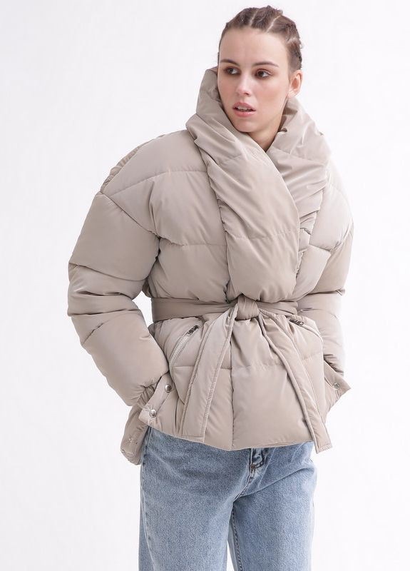 Бежевая зимняя женская зимняя куртка X-Woyz