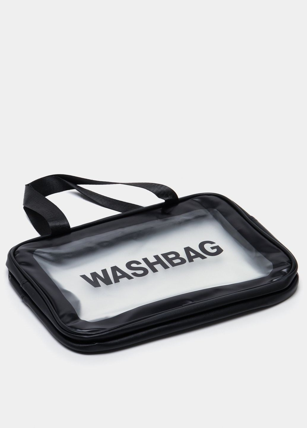 Женская косметичка органайзер WASHBAG BIG с двумя ручками черная No Brand (266897482)