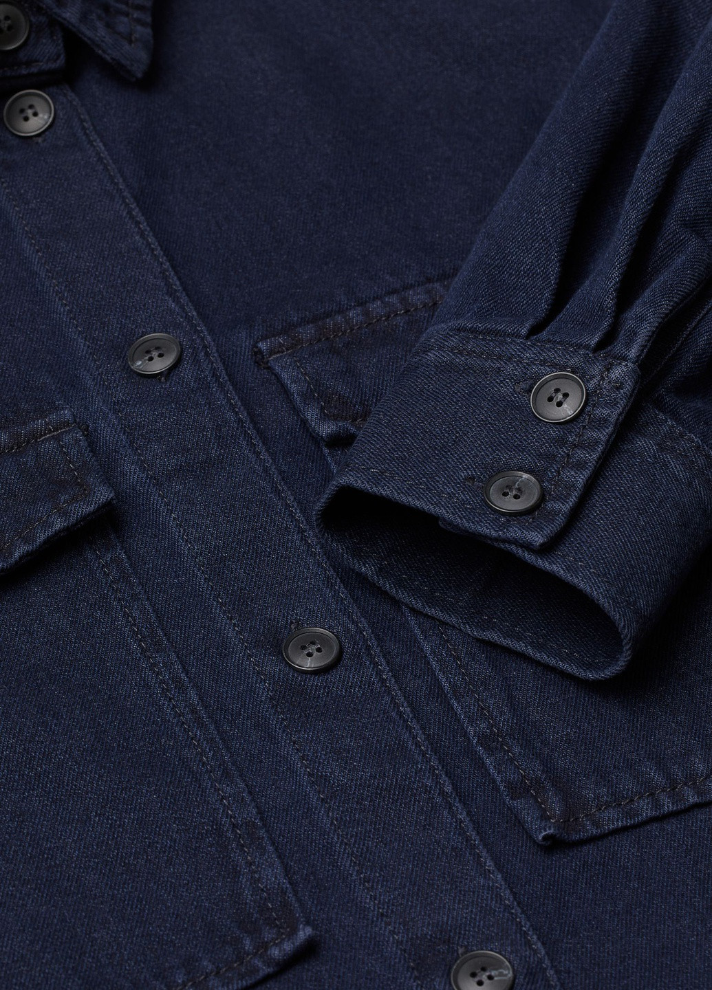 Темно-синя демісезонна куртка джинсова H&M